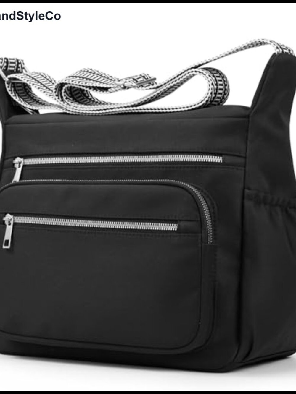 Large Lightweight Nylon Crossbody Bag Women Travel Multi-Pocket Shoulder Purse